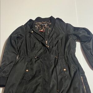 Steve Madden Black Utility Jacket with Gold Details